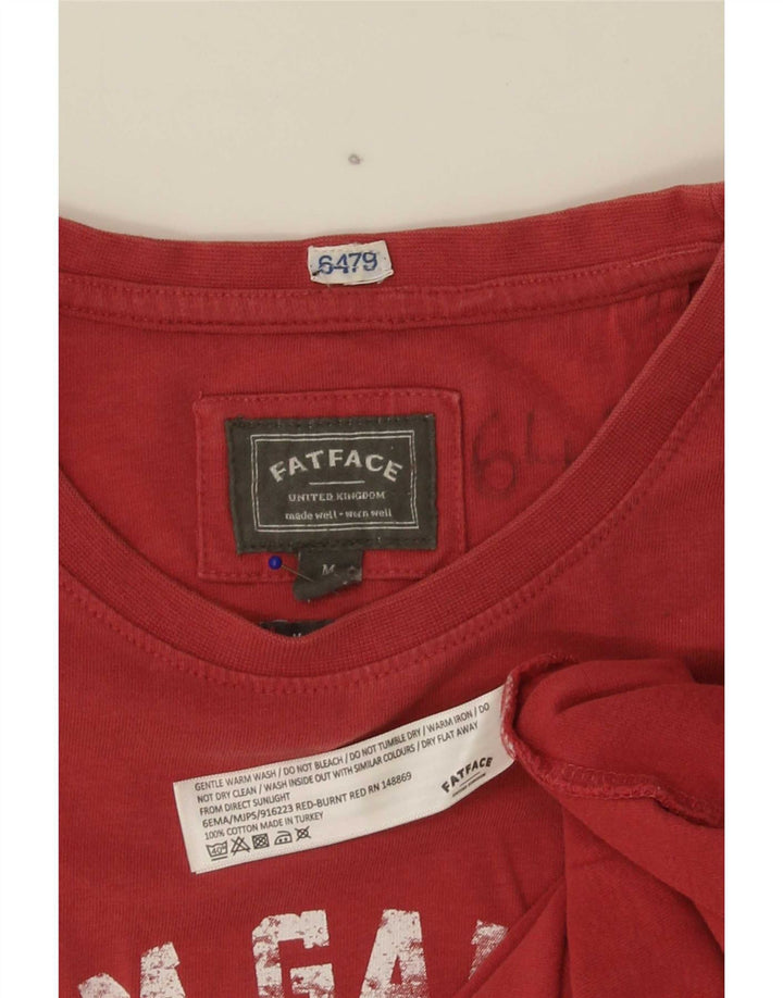 Fat Face Mens Great Britain Graphic T-Shirt Top Medium Red Cotton