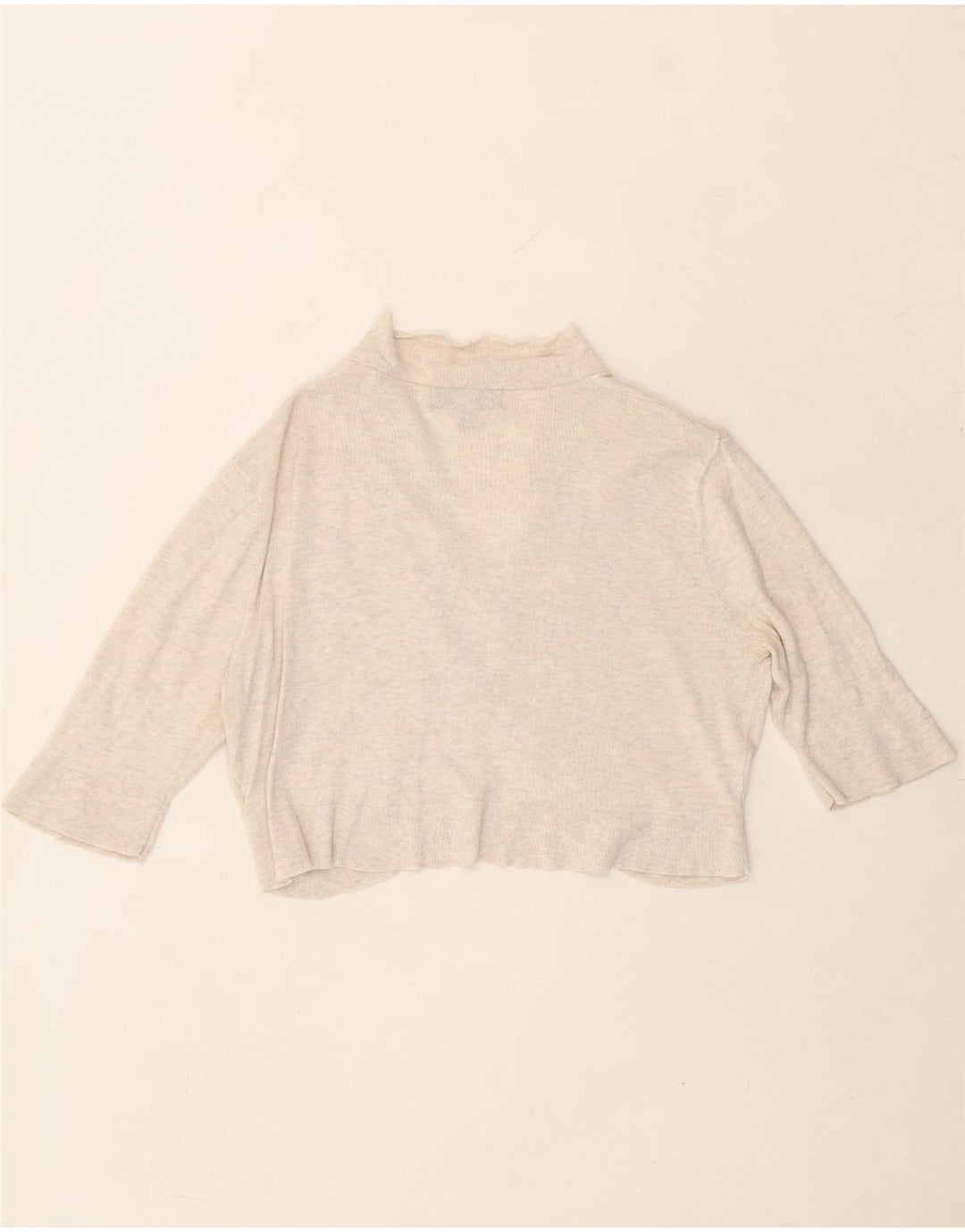MOSSIMO Womens Crop Cardigan Top UK 16 Large Grey Cotton Vintage Mossimo and Second-Hand Mossimo from Messina Hembry 