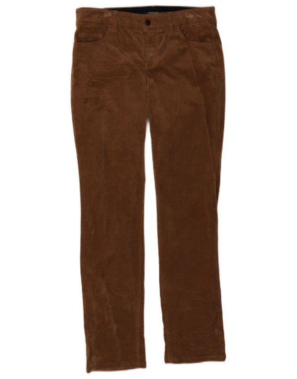 CHAPS Womens Petite Slim Corduroy Trousers US 4 Small W27 L28 Brown Cotton