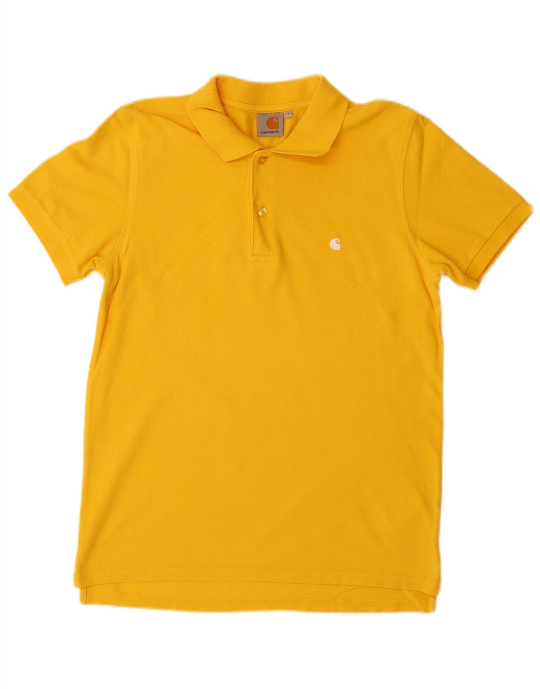 CARHARTT Mens Polo Shirt Small Yellow Cotton
