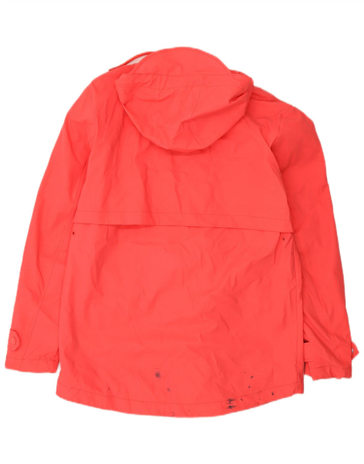 Marks & Spencer Womens Hooded Oversized Rain Jacket UK 8 Small Orange