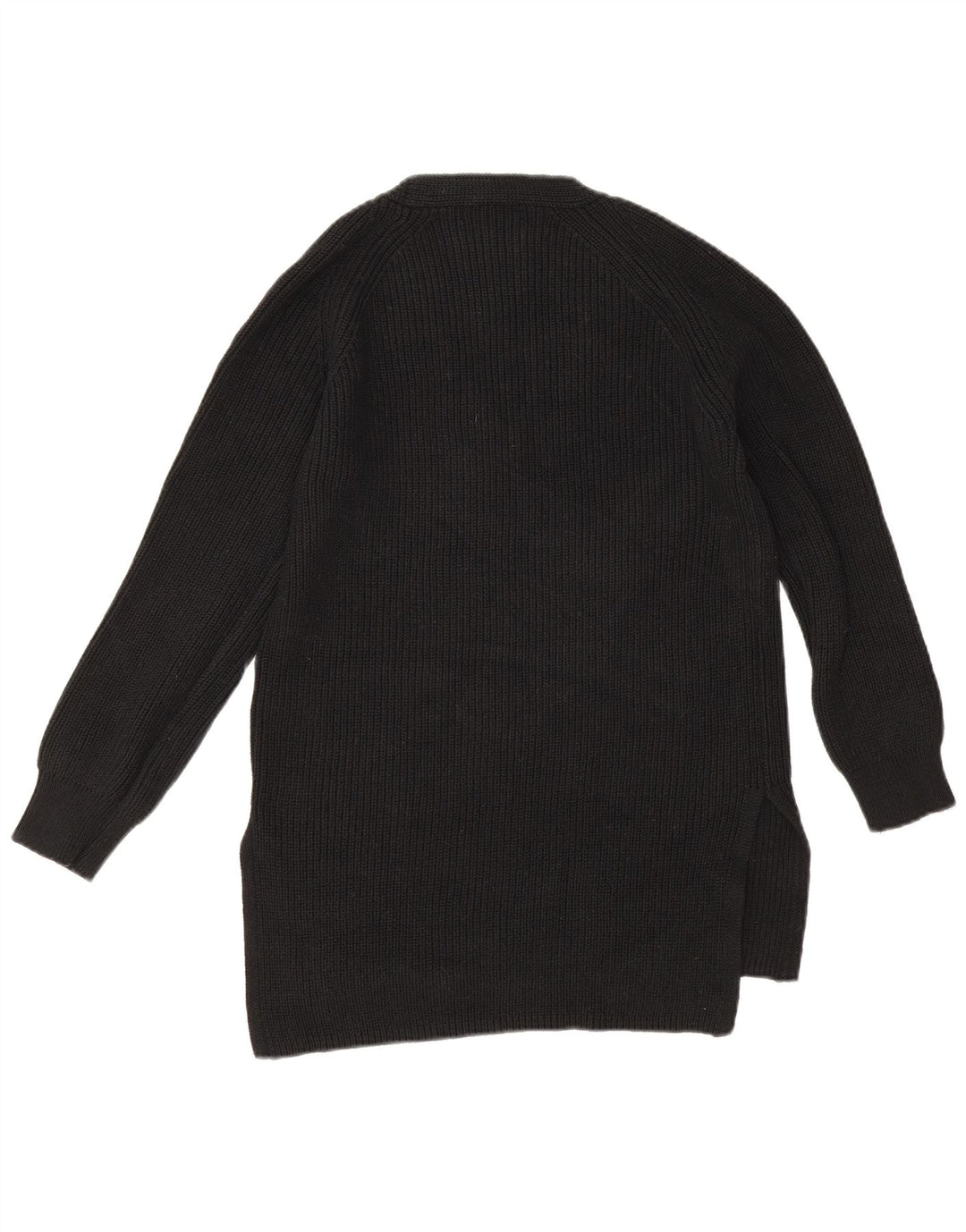 Marks & Spencer Womens Oversized V-Neck Jumper Sweater UK 10 Small Black