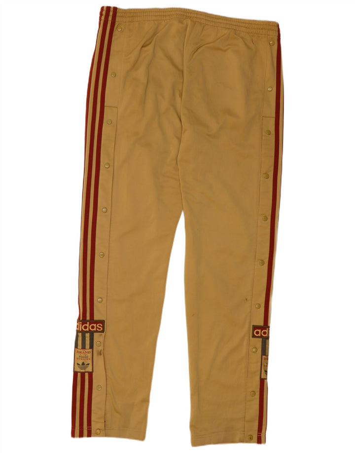 Adidas Mens Graphic Tracksuit Trousers Medium Khaki Polyester
