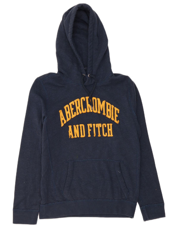 Abercrombie & Fitch Mens Muscle Graphic Hoodie Jumper Small Navy Blue