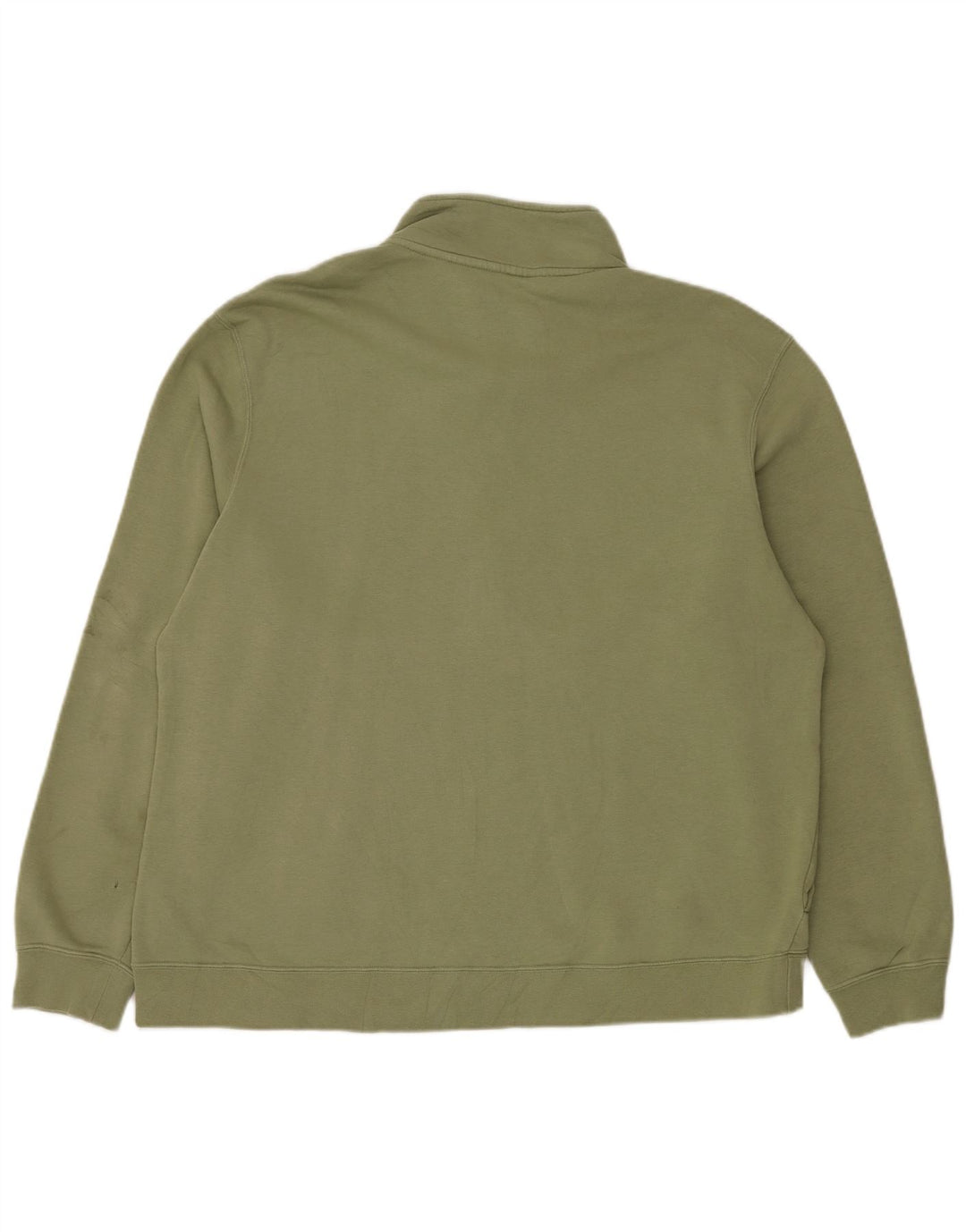 Nike Mens Zip Neck Sweatshirt Jumper XL Green Cotton