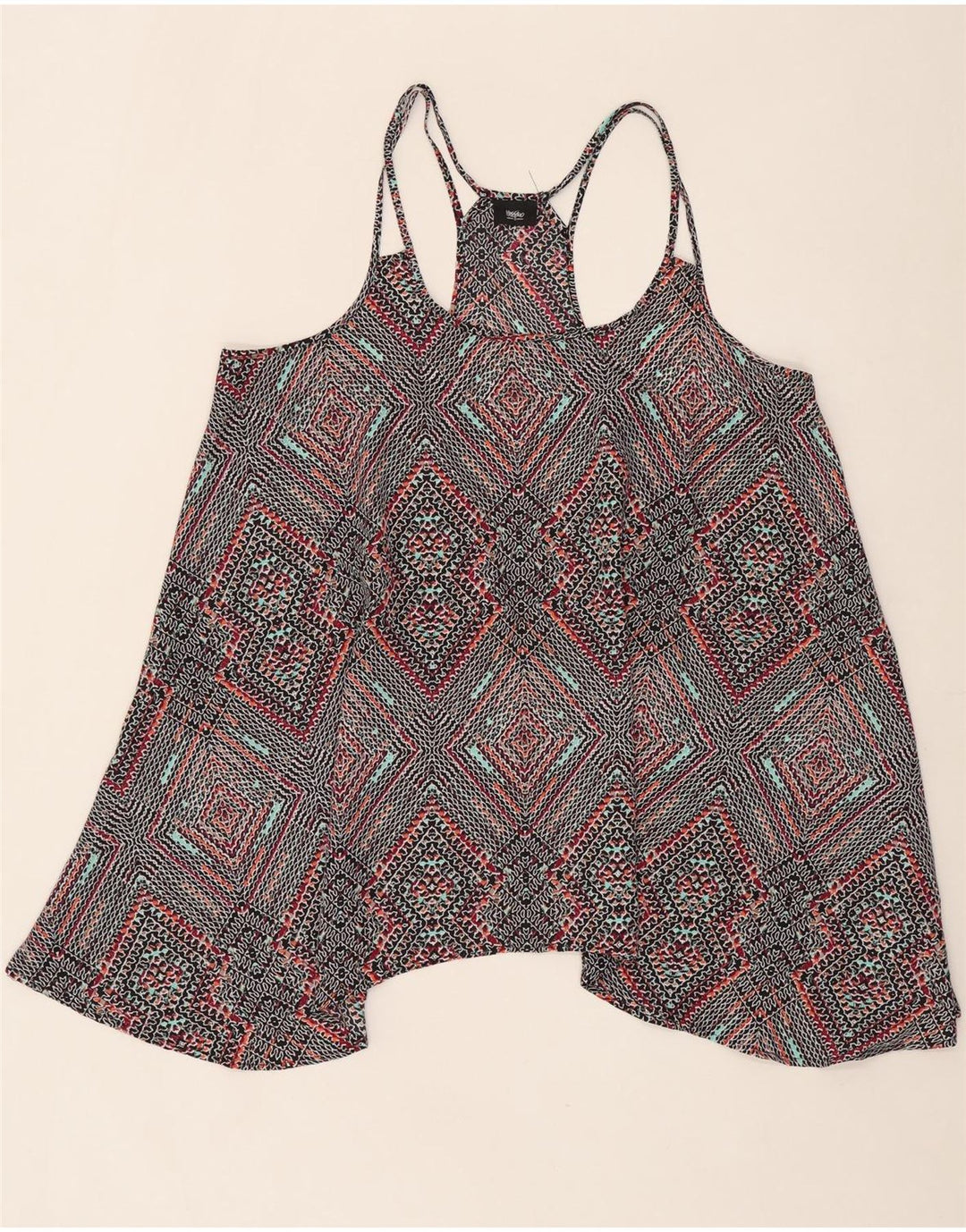 MOSSIMO Womens Sleeveless Tunic Top UK 16 Large Multicoloured Geometric Vintage Mossimo and Second-Hand Mossimo from Messina Hembry 