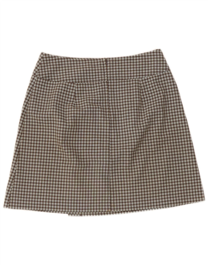 PRISMA Womens Mini Skirt IT 42 Medium W28 Brown Check