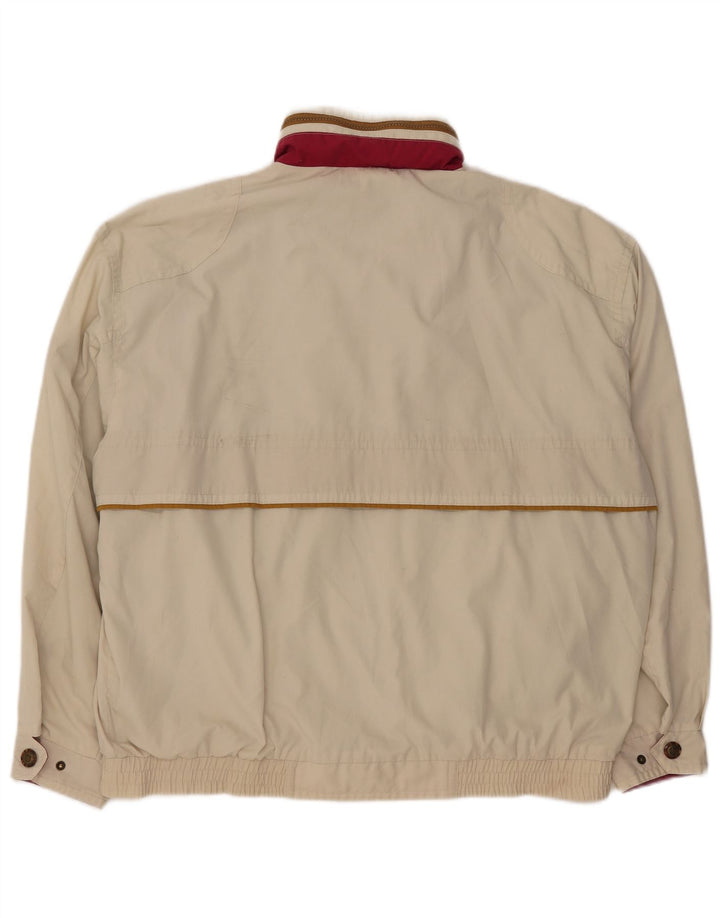 VINTAGE Mens Windbreaker Jacket UK 42 XL Off White