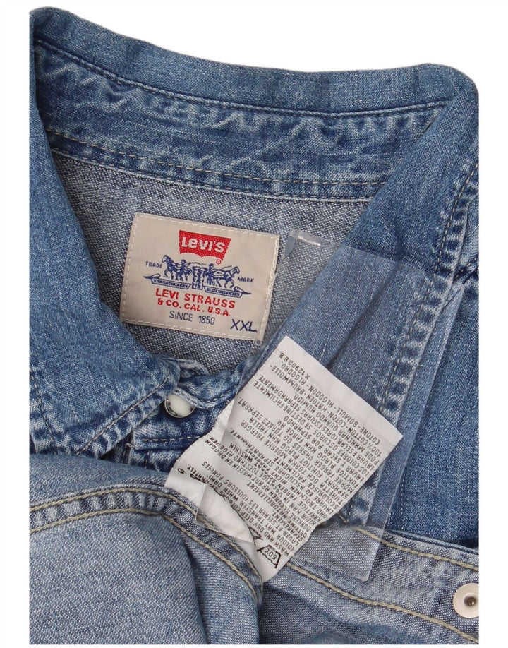 Levi's Mens Denim Shirt 2XL Blue Cotton