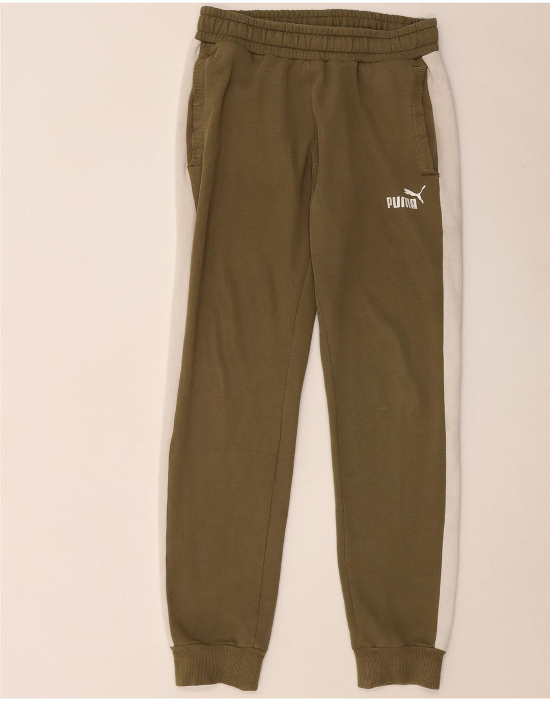 Puma Mens Full Tracksuit Medium  Khaki Colourblock Cotton