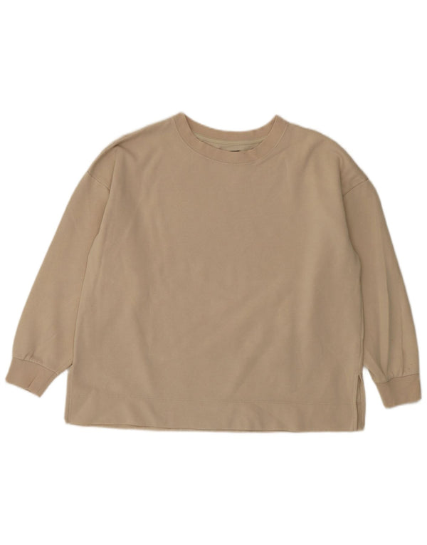 Gap Womens Oversized Sweatshirt Jumper UK 10 Small Beige Cotton