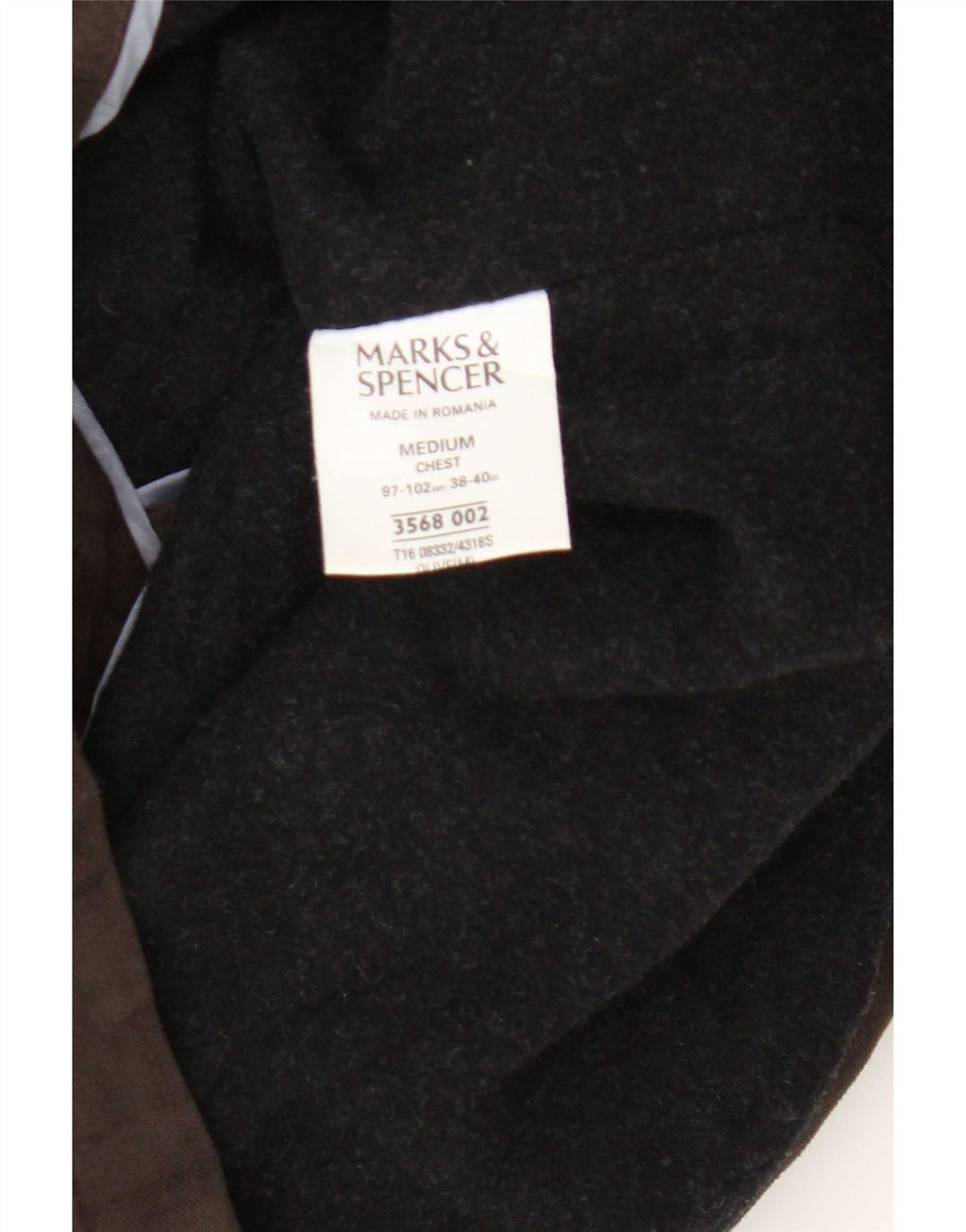 Marks & Spencer Mens Utility Jacket UK 38 Medium Brown Cotton