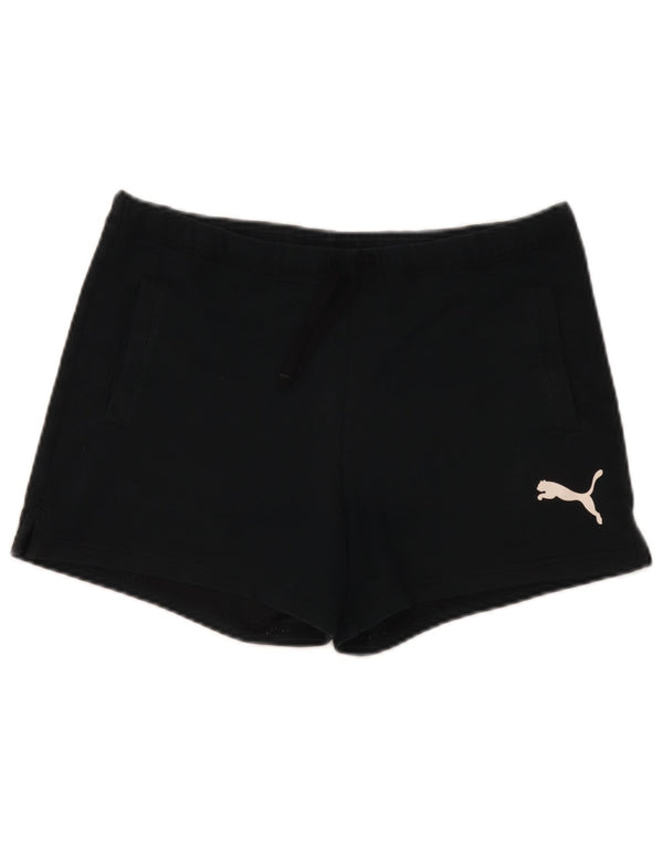 Puma Womens Graphic Sport Shorts UK 8 Small  Black