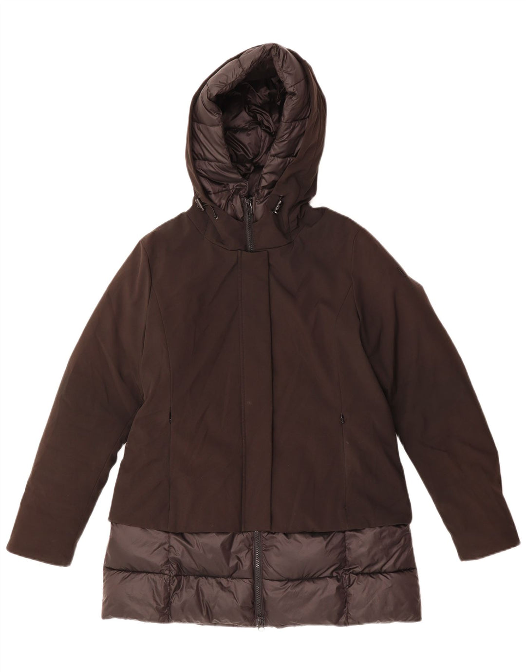 BOMBOOGIE Womens Oversized Hooded Padded Coat UK 14 Medium Black Polyester