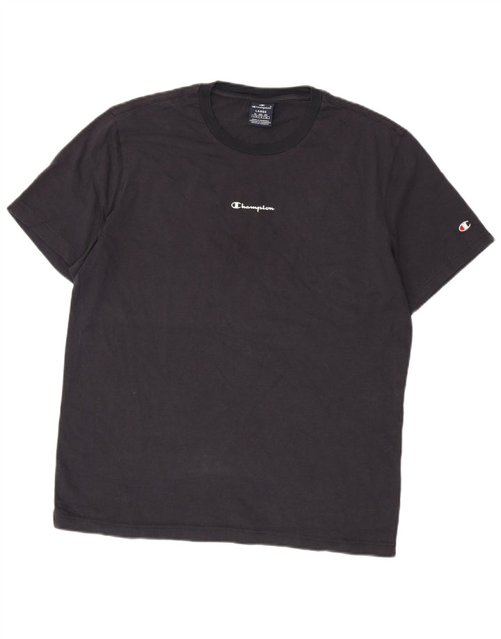 CHAMPION Mens T-Shirt Top Large Navy Blue