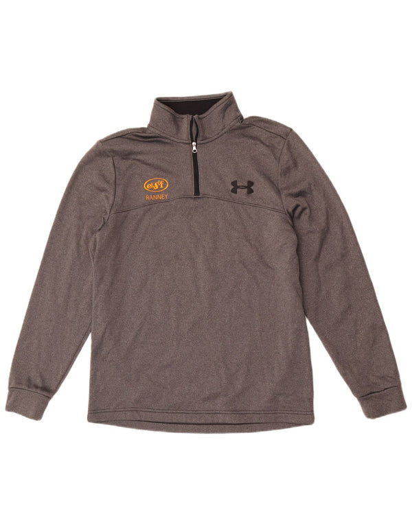 Under Armour Mens Cold Gear Zip Neck Pullover Tracksuit Top Small Grey