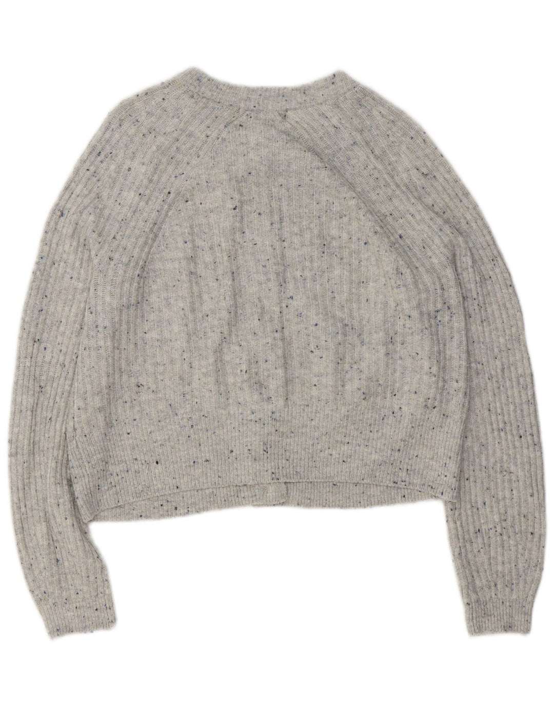 Marks & Spencer Womens Cardigan Sweater UK 14 Medium Grey Flecked Acrylic