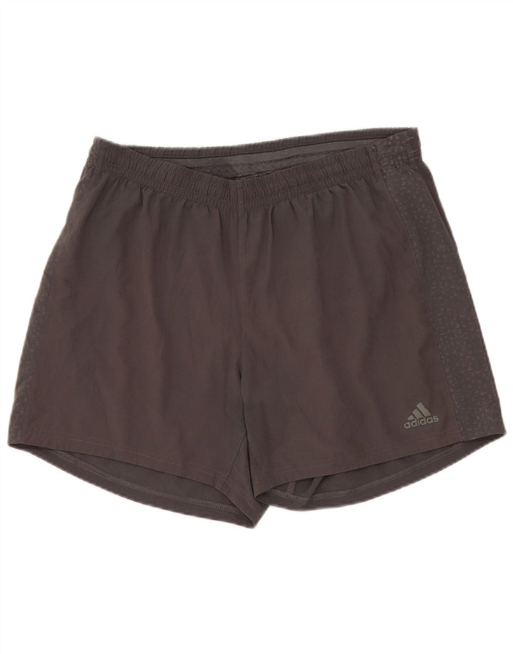 Adidas Mens Sport Shorts Medium Grey Spotted Polyester