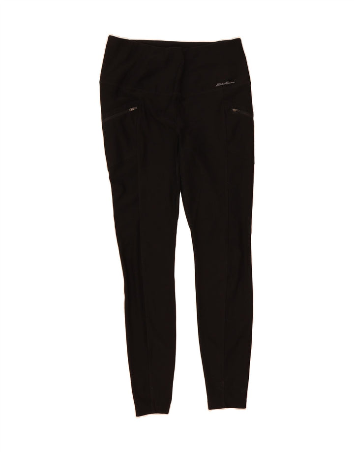 EDDIE BAUER Womens Leggings UK 14 Medium  Black Polyester Vintage Eddie Bauer and Second-Hand Eddie Bauer from Messina Hembry 