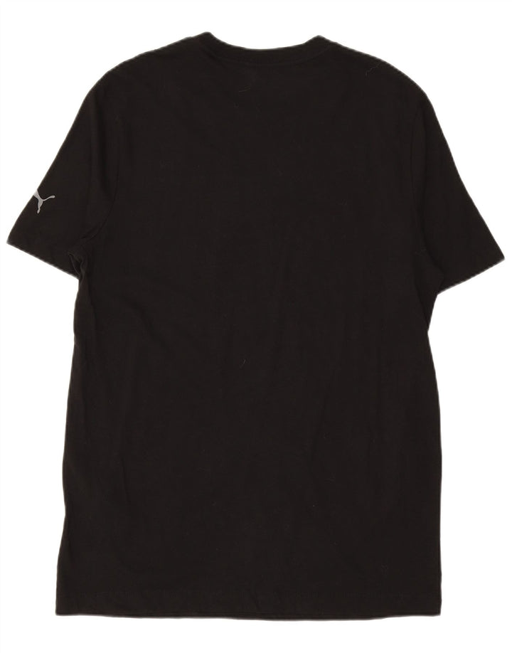 PUMA Mens Graphic T-Shirt Top Medium Black Cotton