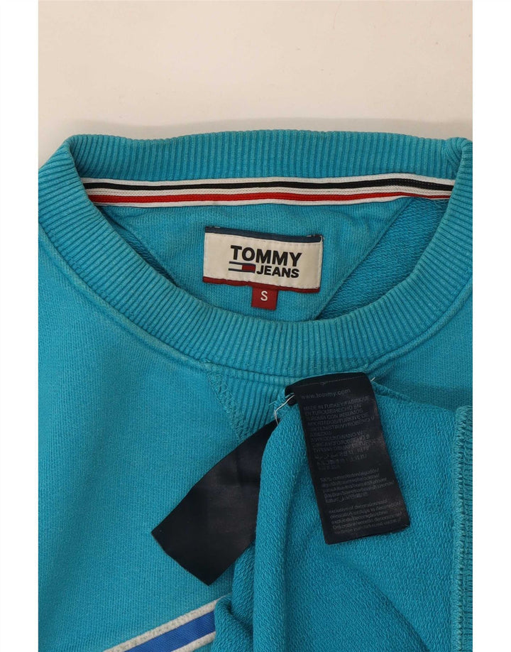 Tommy Hilfiger Mens Graphic Sweatshirt Jumper Small Blue Cotton