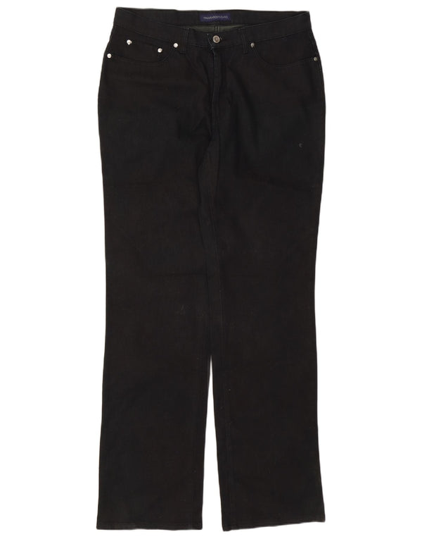 TRUSSARDI Mens Straight Jeans W36 L33 Black Cotton