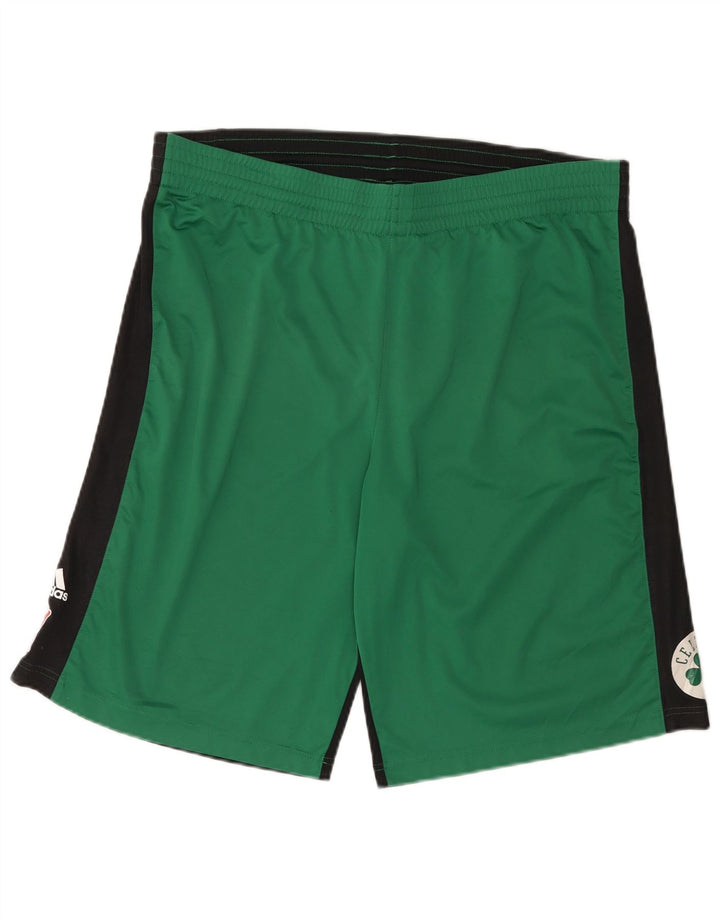 Adidas Mens Boston Celtics Sport Shorts XL  Green Colourblock Polyester
