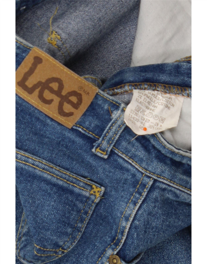 LEE Womens High Waist Skinny Jeans W32 L31 Blue Cotton