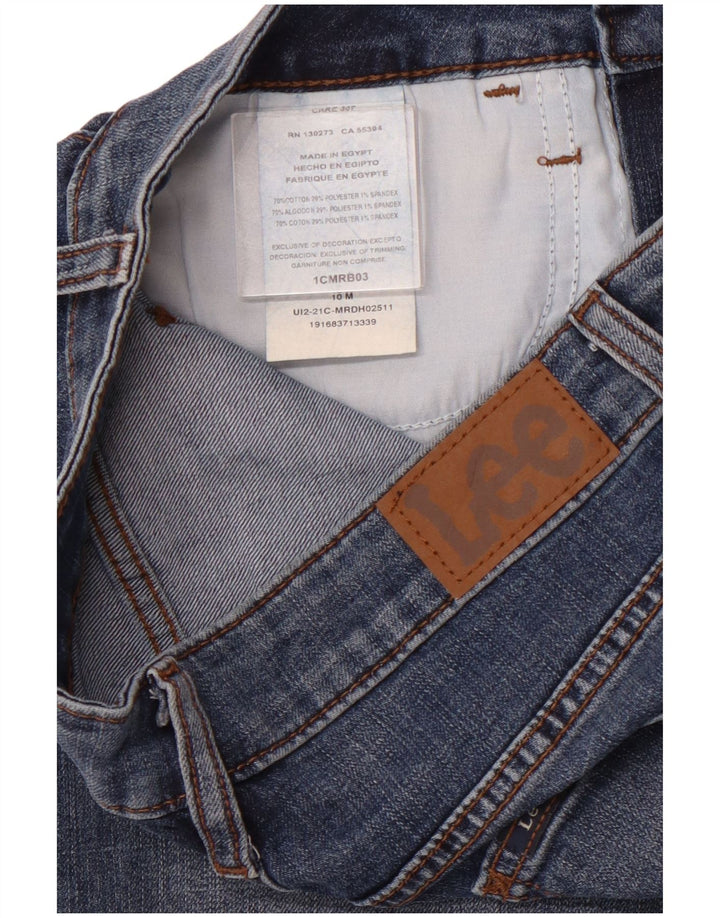 LEE Womens Mid Rise Regular Bermuda Denim Shorts US 10 Large W28 Blue