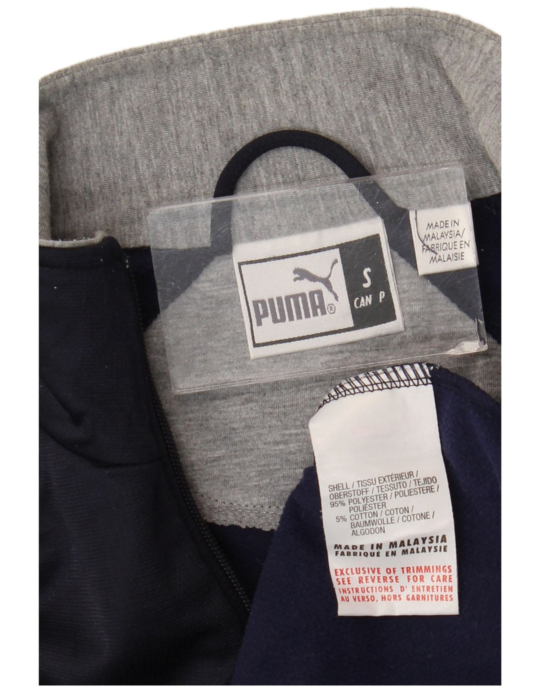 Puma Mens Tracksuit Top Jacket Small Navy Blue Polyester