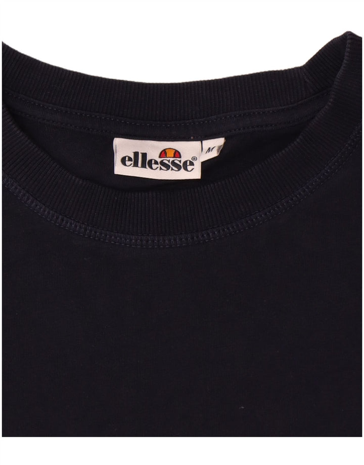 Ellesse Mens T-Shirt Top Medium Navy Blue Cotton
