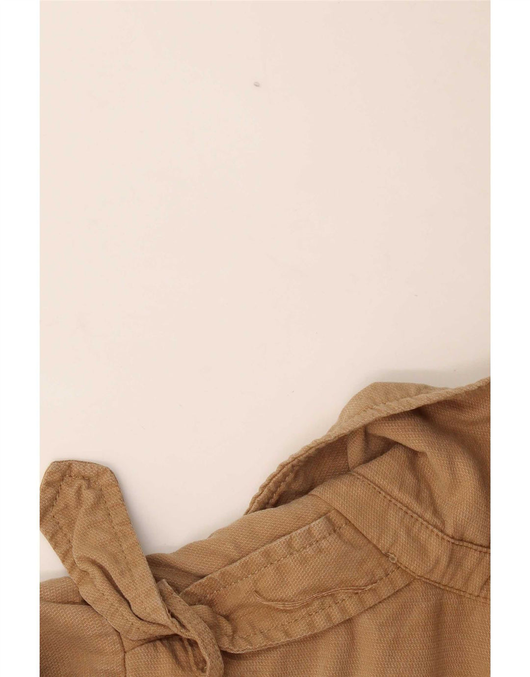 Zara Womens Open Oversized Military Jacket UK 10 Small Beige Lyocell