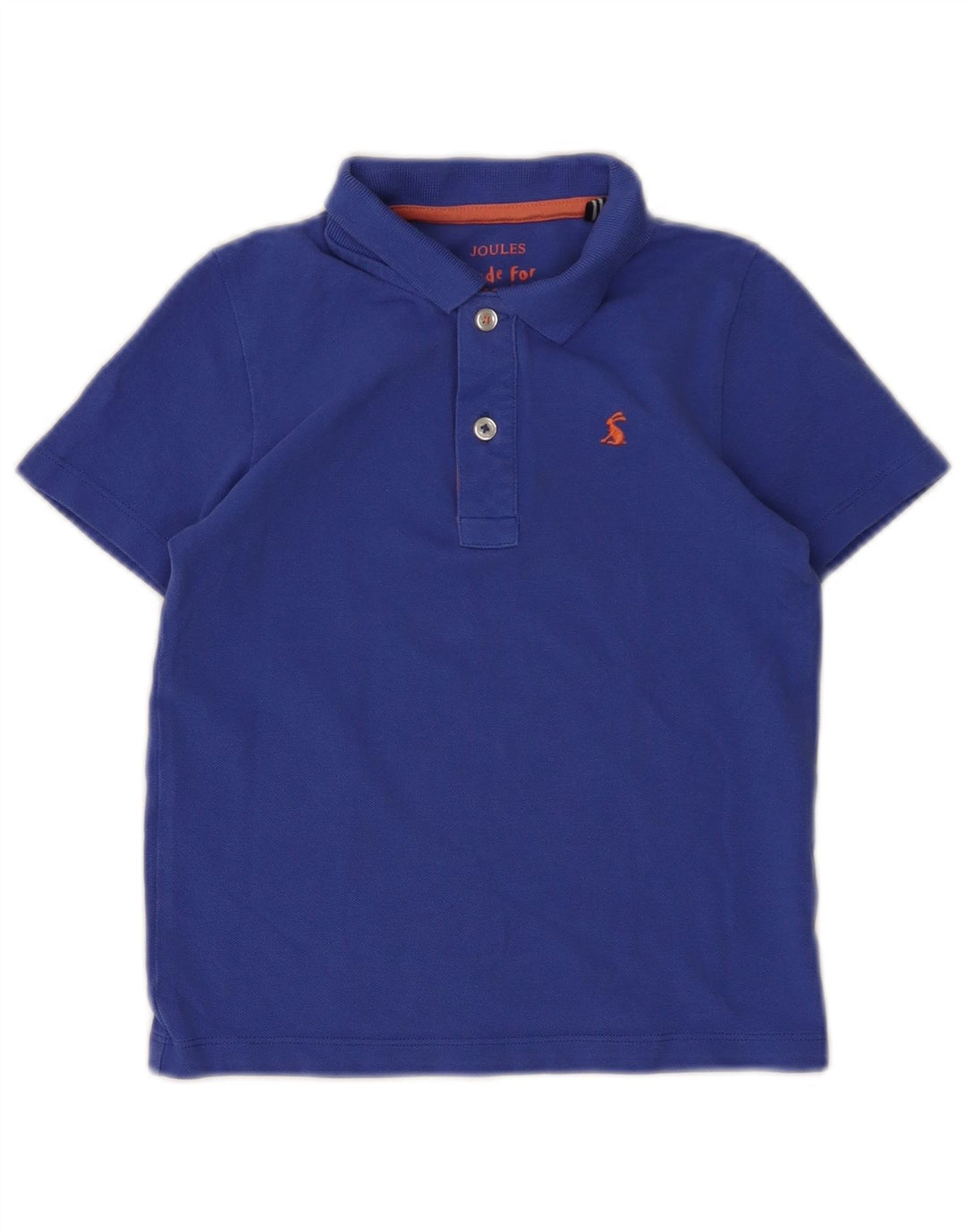 JOULES Boys Polo Shirt 7-8 Years Blue Cotton