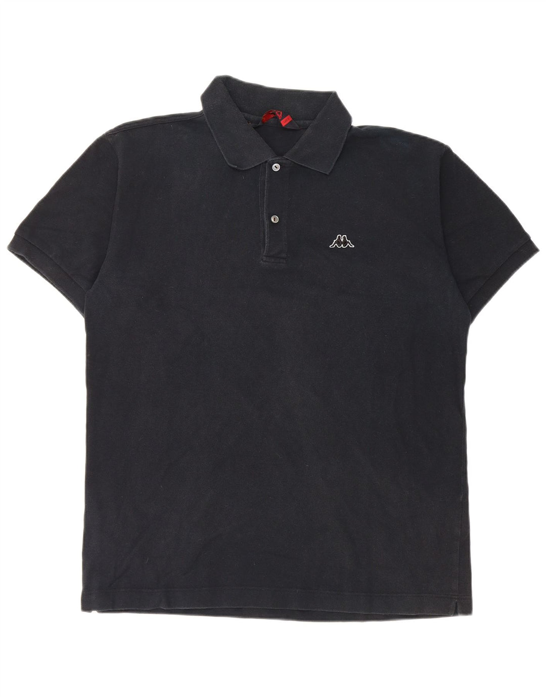 Kappa Mens Polo Shirt Large Black Cotton