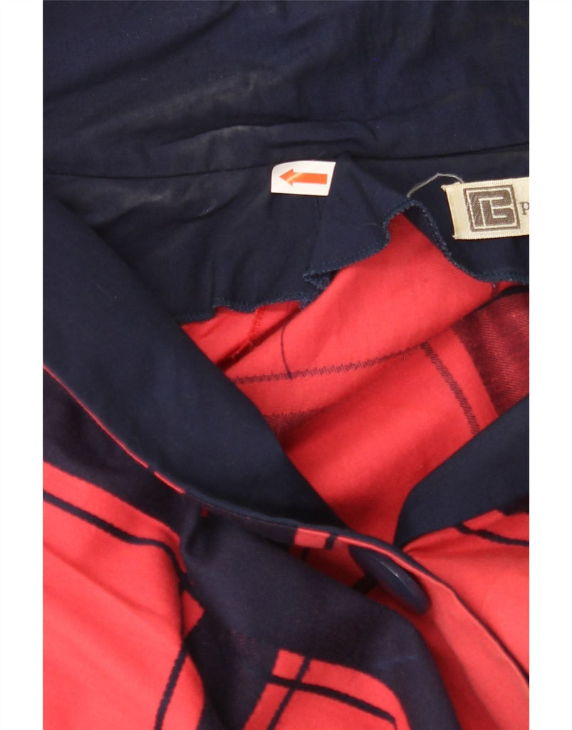 PIERRE BALMAIN Womens Sheath Dress UK 14 Medium Red Check Cotton Vintage Pierre Balmain and Second-Hand Pierre Balmain from Messina Hembry 