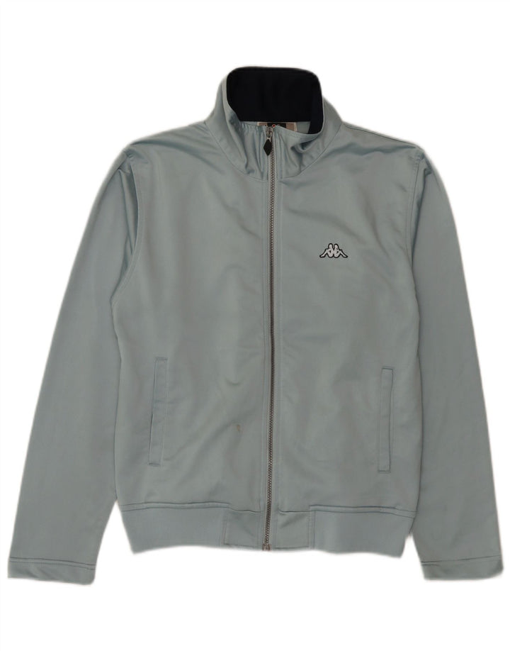 Kappa Girls Tracksuit Top Jacket 9-10 Years Large Blue Polyester