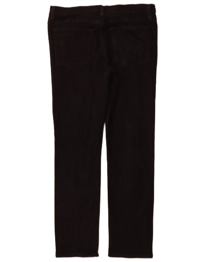 J. CREW Mens Flex Straight Jeans W34 L32 Black Cotton