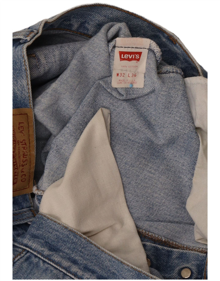Levi's Mens 501 Straight Jeans W32 L27 Blue Cotton