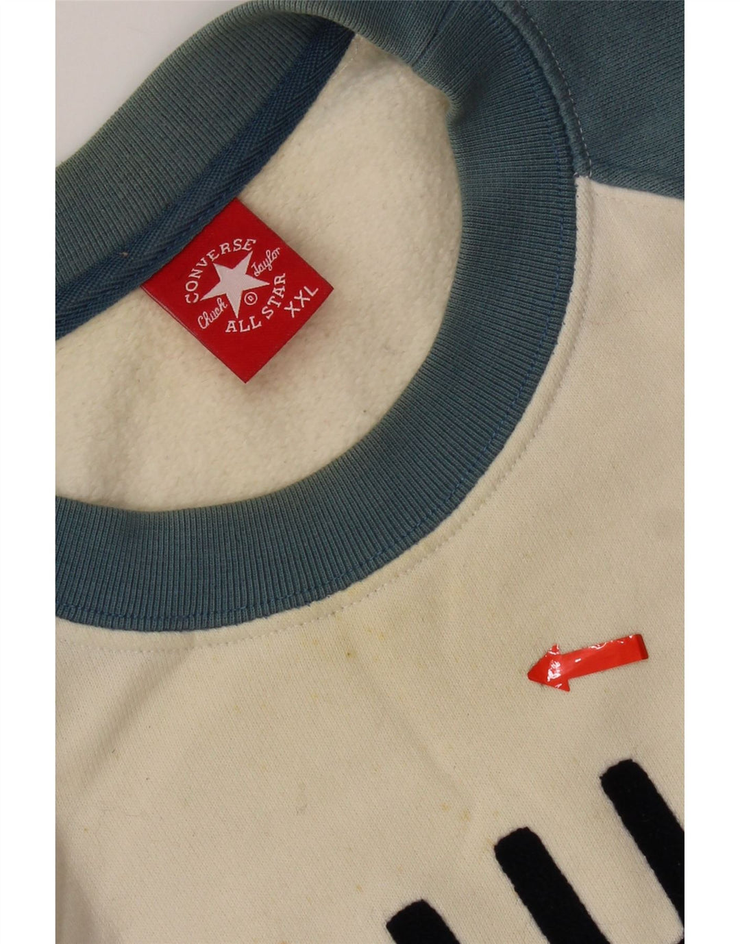 Converse Mens Chuck Taylor Graphic Sweatshirt Jumper 2XL White Colourblock