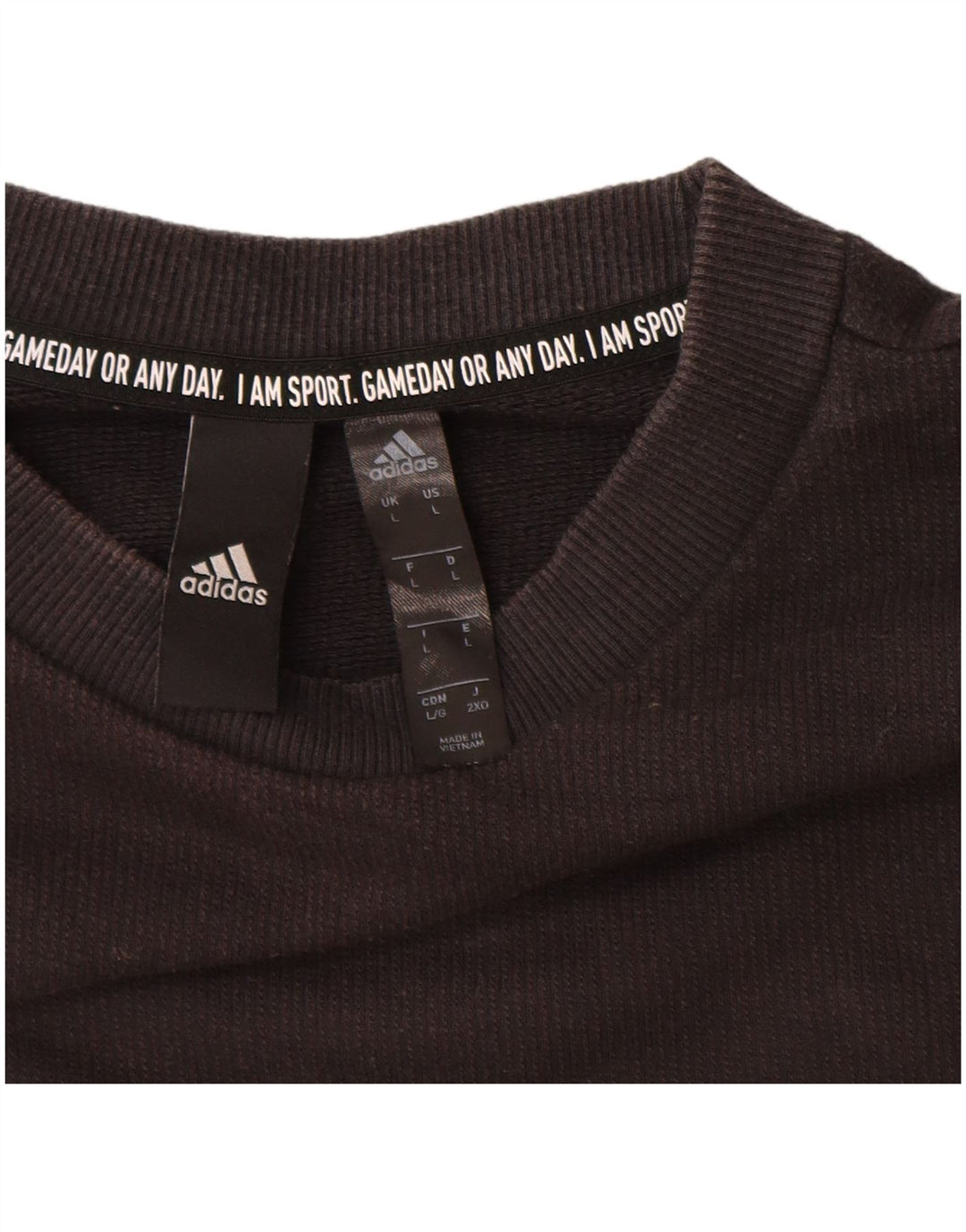 ADIDAS Mens Sweatshirt Jumper Large Black Cotton