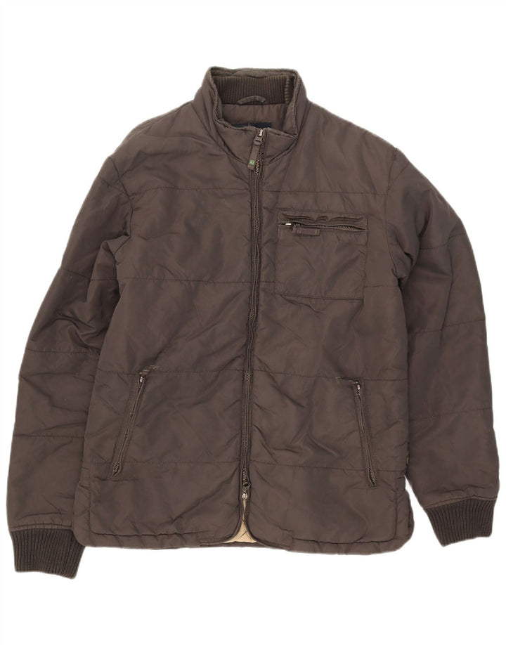 Armani Jeans Mens Padded Jacket EU 48 Medium Grey Polyamide