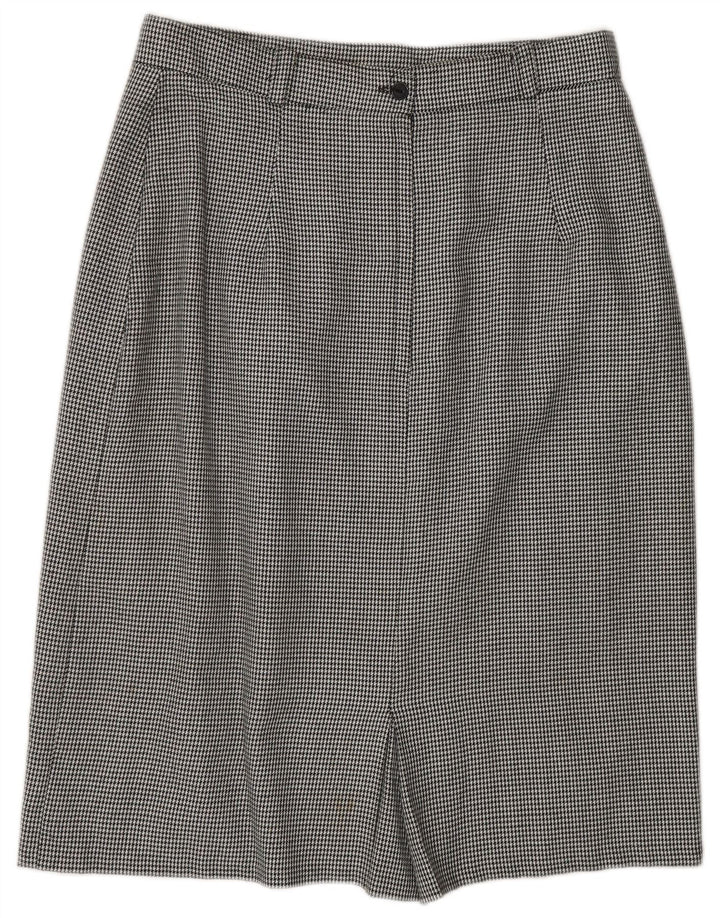 ST. BERNARD Womens Midi Straight Skirt UK 16 Large W30  Black Houndstooth