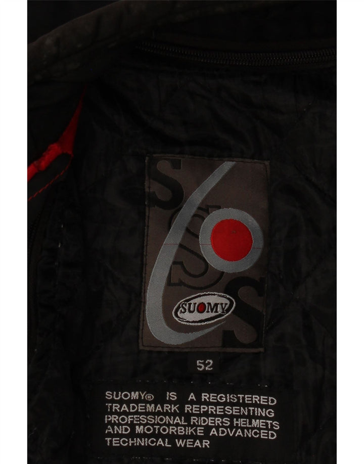 Suomy Mens Graphic Racer Jacket IT 52 XL Black Nylon