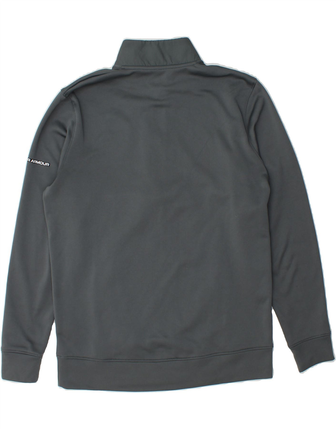 UNDER ARMOUR Mens Zip Neck Sweatshirt Jumper Medium Grey Polyester Vintage Under Armour and Second-Hand Under Armour from Messina Hembry 