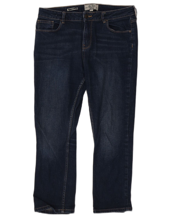 Fat Face Womens Cropped Jeans UK 12 Medium W30 L23 Navy Blue Cotton