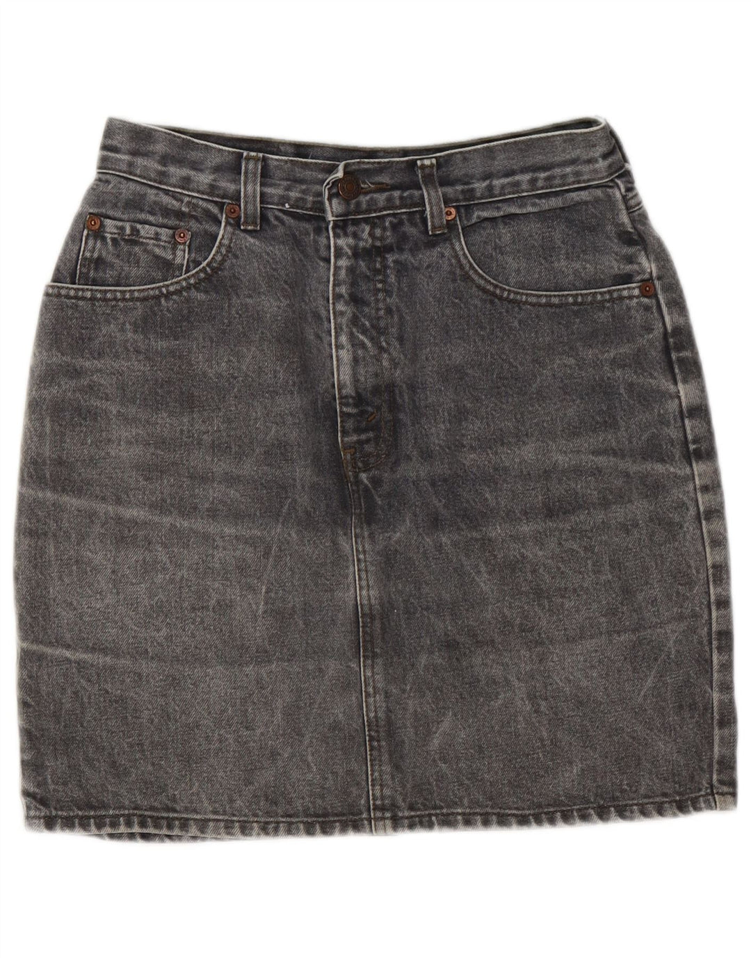 LEVI'S Womens Denim Skirt W29 Medium Grey