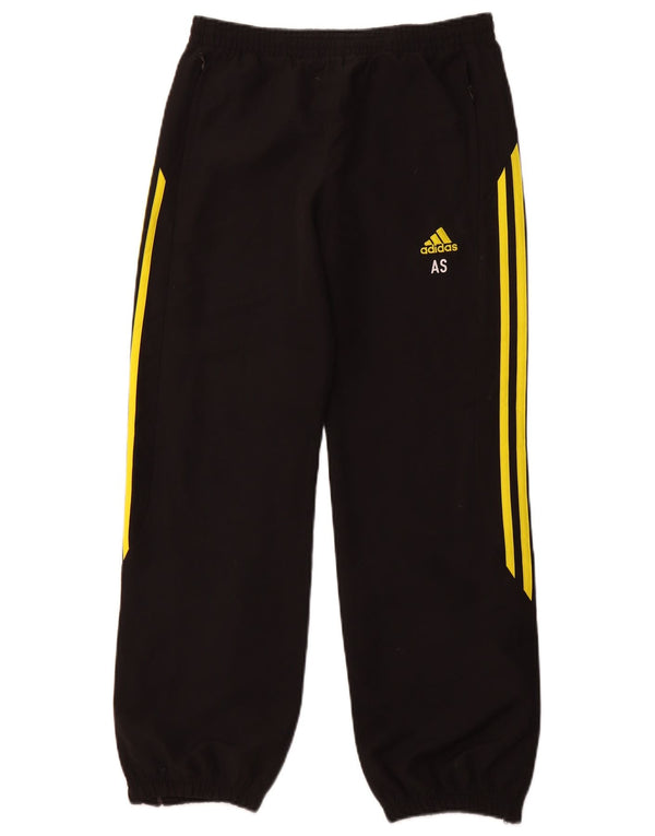 ADIDAS Boys Tracksuit Trousers Joggers 11-12 Years  Black Polyester
