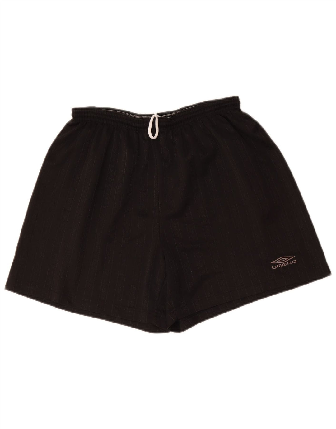 Umbro Mens Sport Shorts Large  Black Striped Polyester