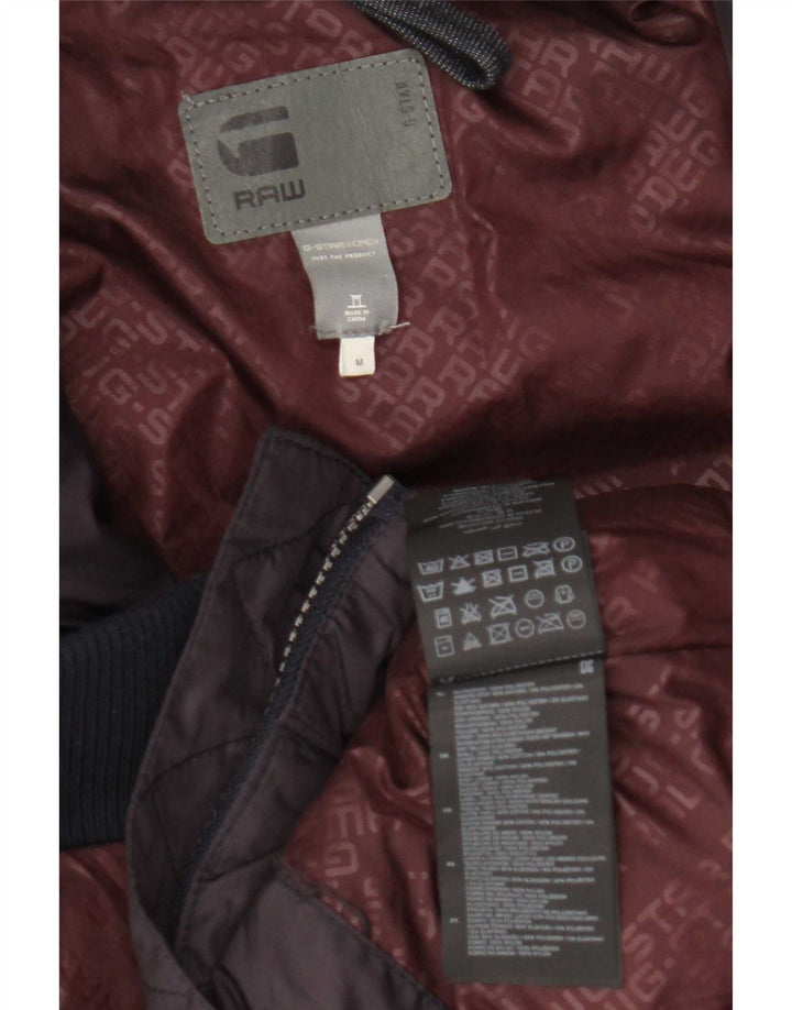 G-Star Womens Padded Jacket UK 14 Medium Purple Colourblock Polyester