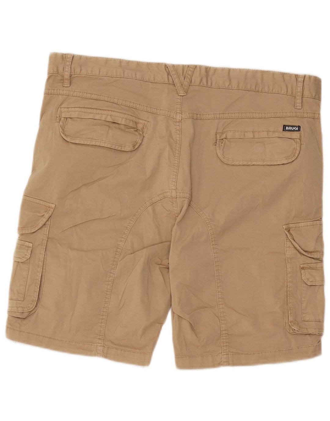 Brugi Mens Cargo Shorts W36 Large Beige Cotton